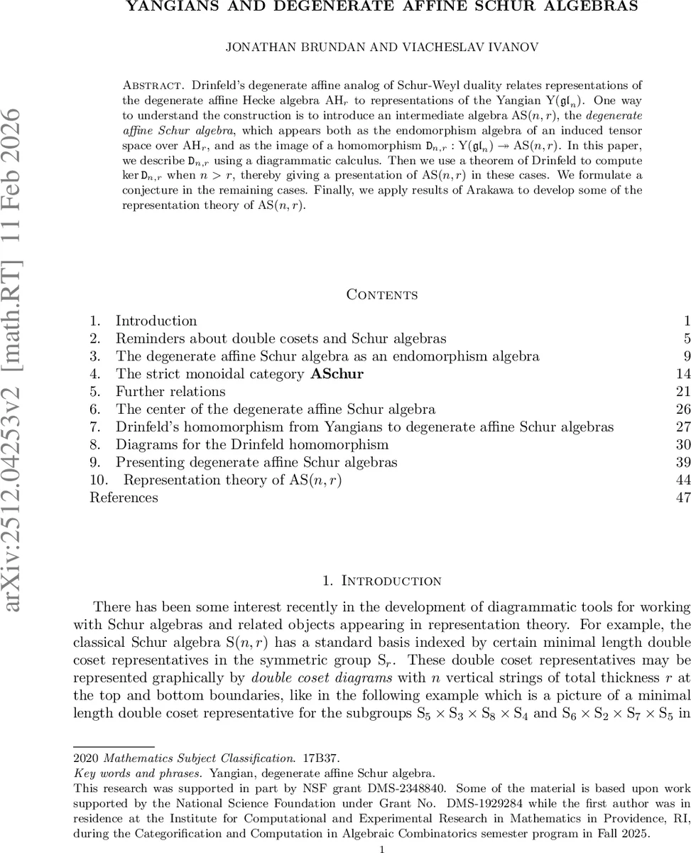 Yangians and degenerate affine Schur algebras