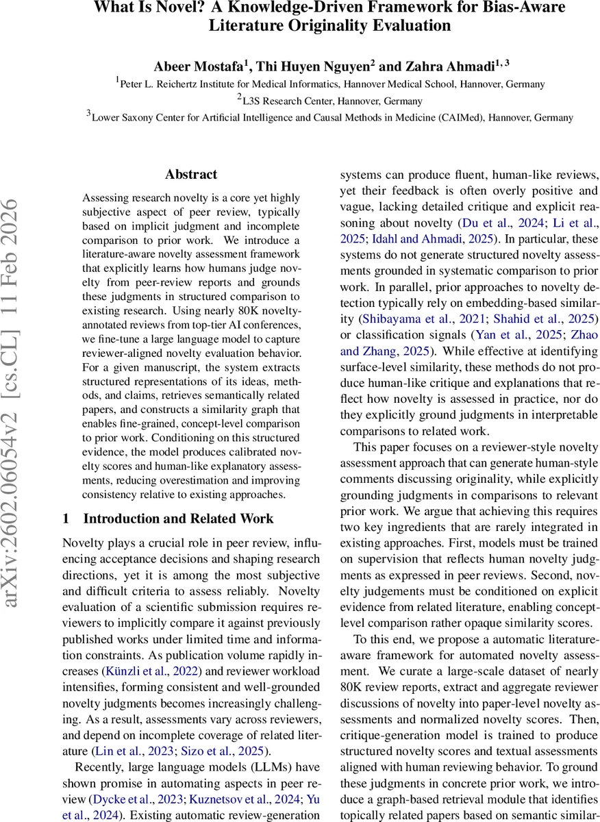 What Is Novel? A Knowledge-Driven Framework for Bias-Aware Literature Originality Evaluation