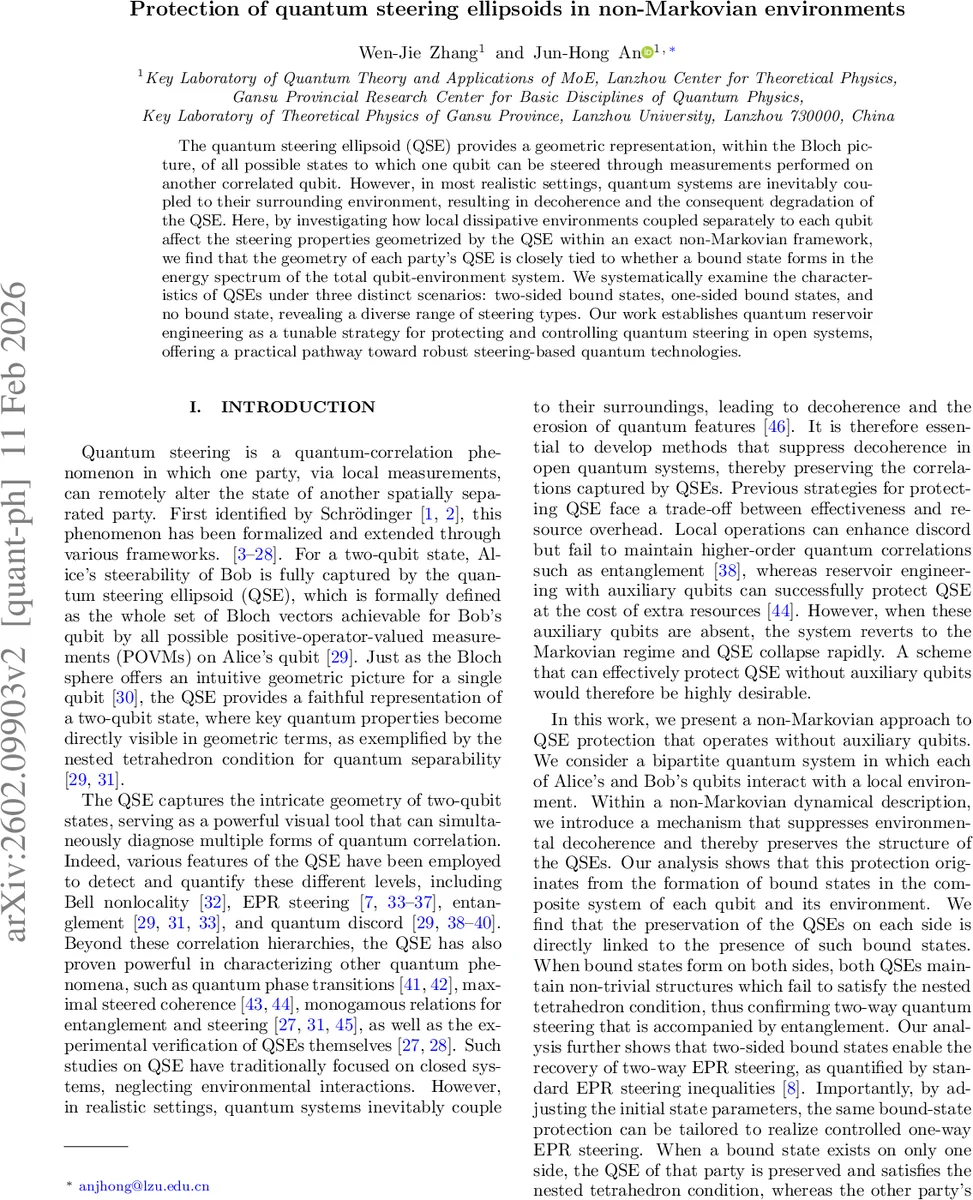 Protection of quantum steering ellipsoids in non-Markovian environments