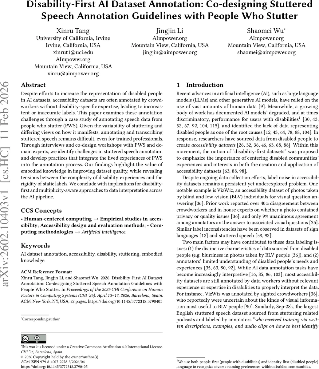 Disability-First AI Dataset Annotation: Co-designing Stuttered Speech Annotation Guidelines with People Who Stutter