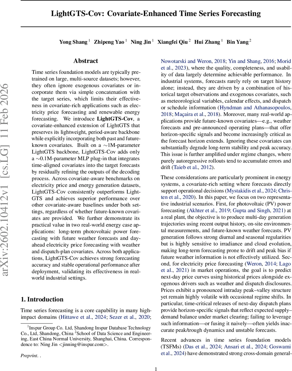 LightGTS-Cov: Covariate-Enhanced Time Series Forecasting