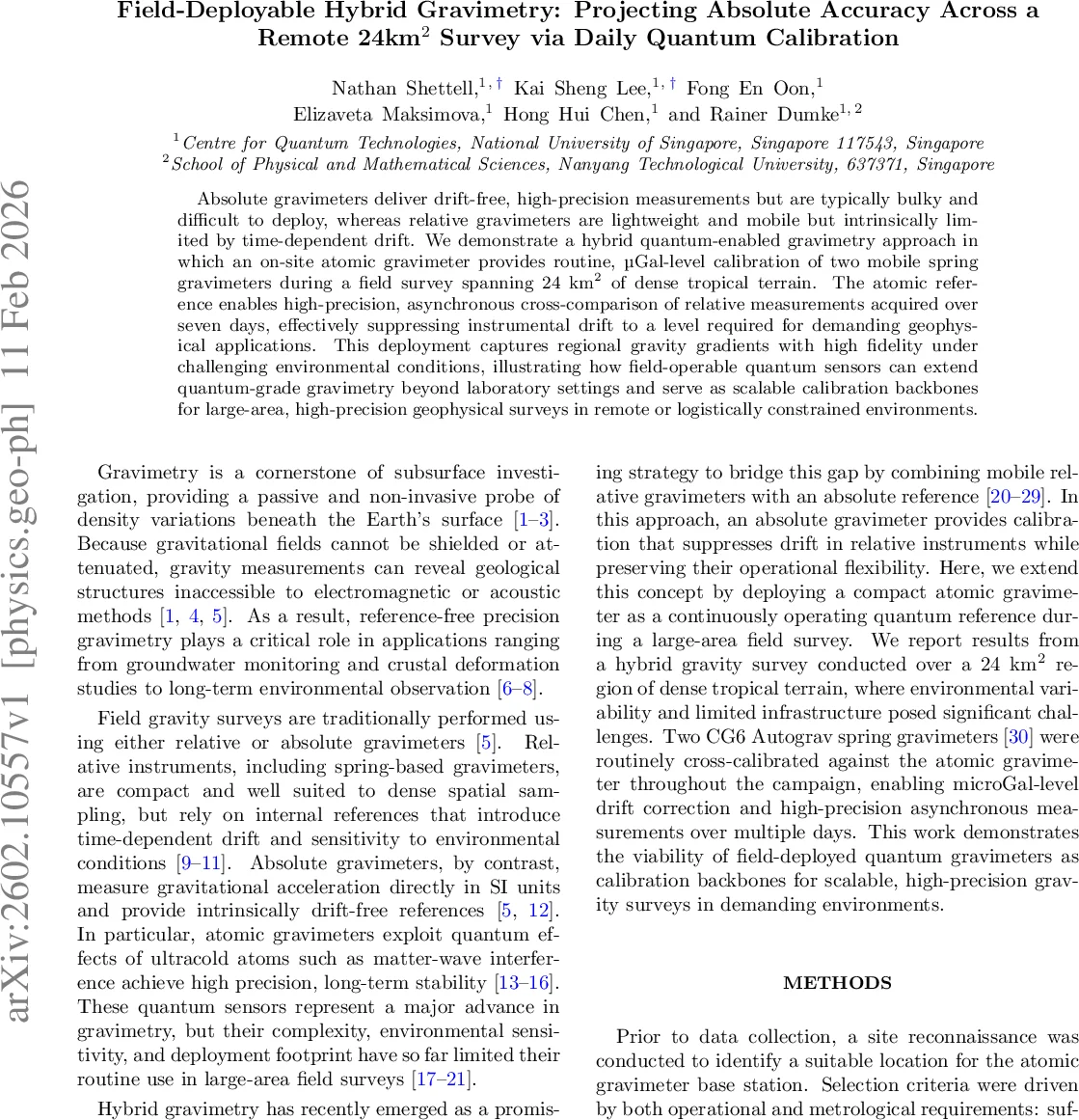 Field-Deployable Hybrid Gravimetry: Projecting Absolute Accuracy Across a Remote 24km$^2$ Survey via Daily Quantum Calibration