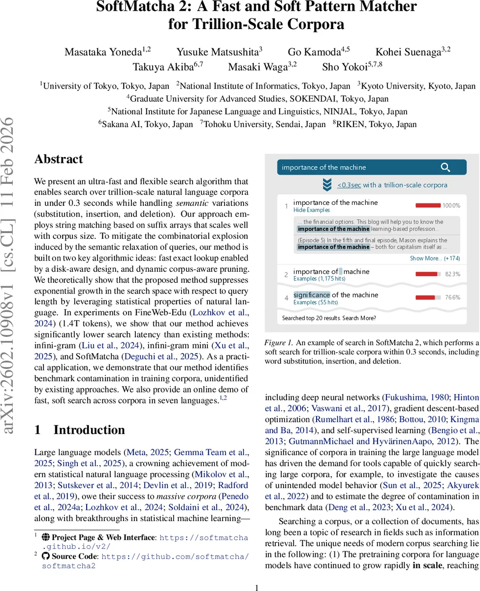 SoftMatcha 2: A Fast and Soft Pattern Matcher for Trillion-Scale Corpora