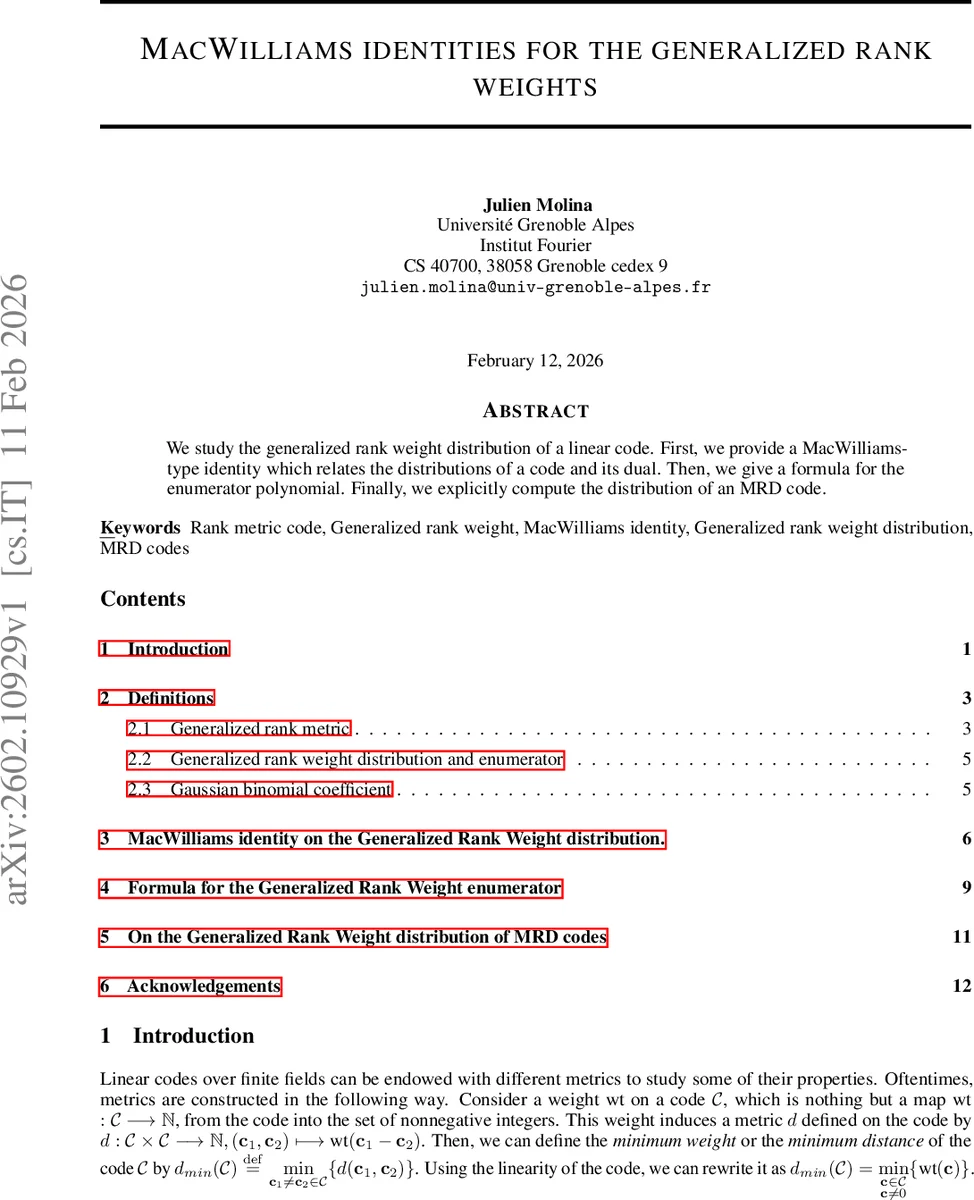 MacWilliams identities for the generalized rank weights