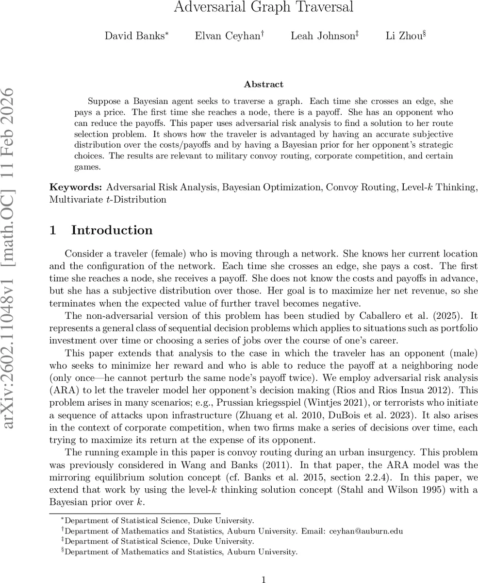 Adversarial Graph Traversal