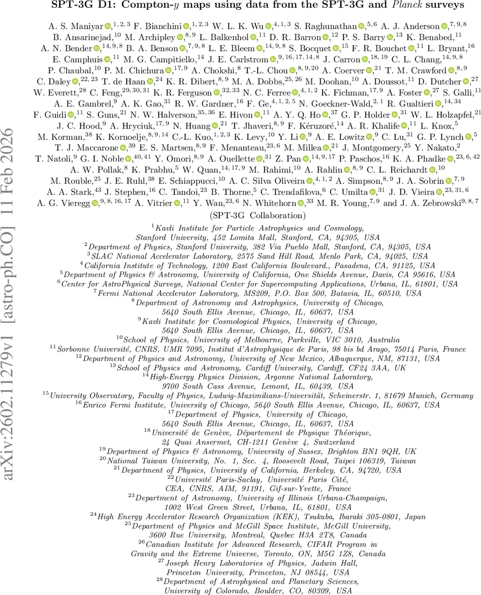 SPT-3G D1: Compton-$y$ maps using data from the SPT-3G and Planck surveys