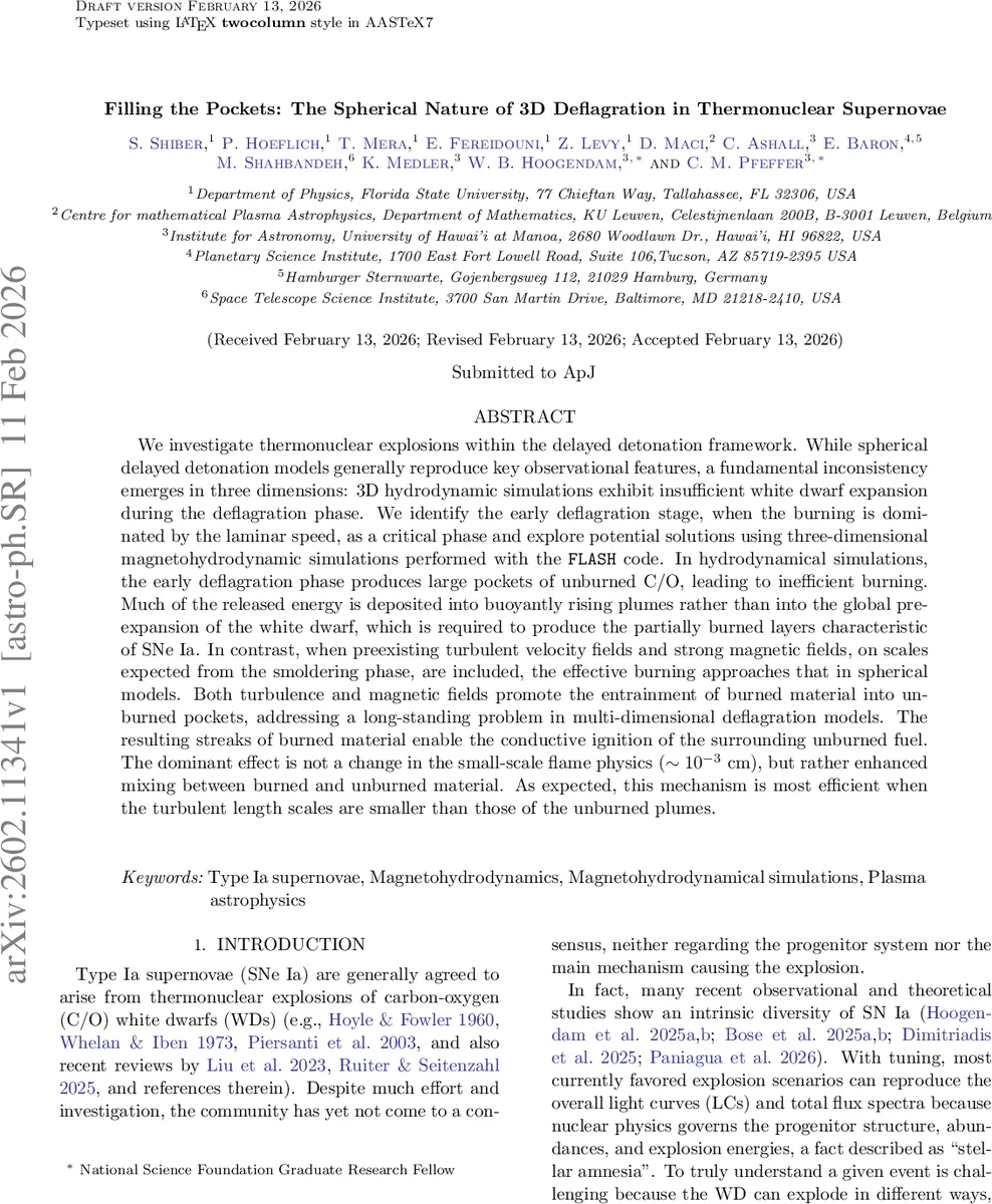 Filling The Pockets: The Spherical Nature of 3D Deflagration in Thermonuclear Supernovae