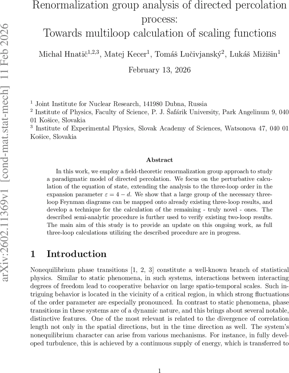 Renormalization group analysis of directed percolation process: Towards multiloop calculation of scaling functions