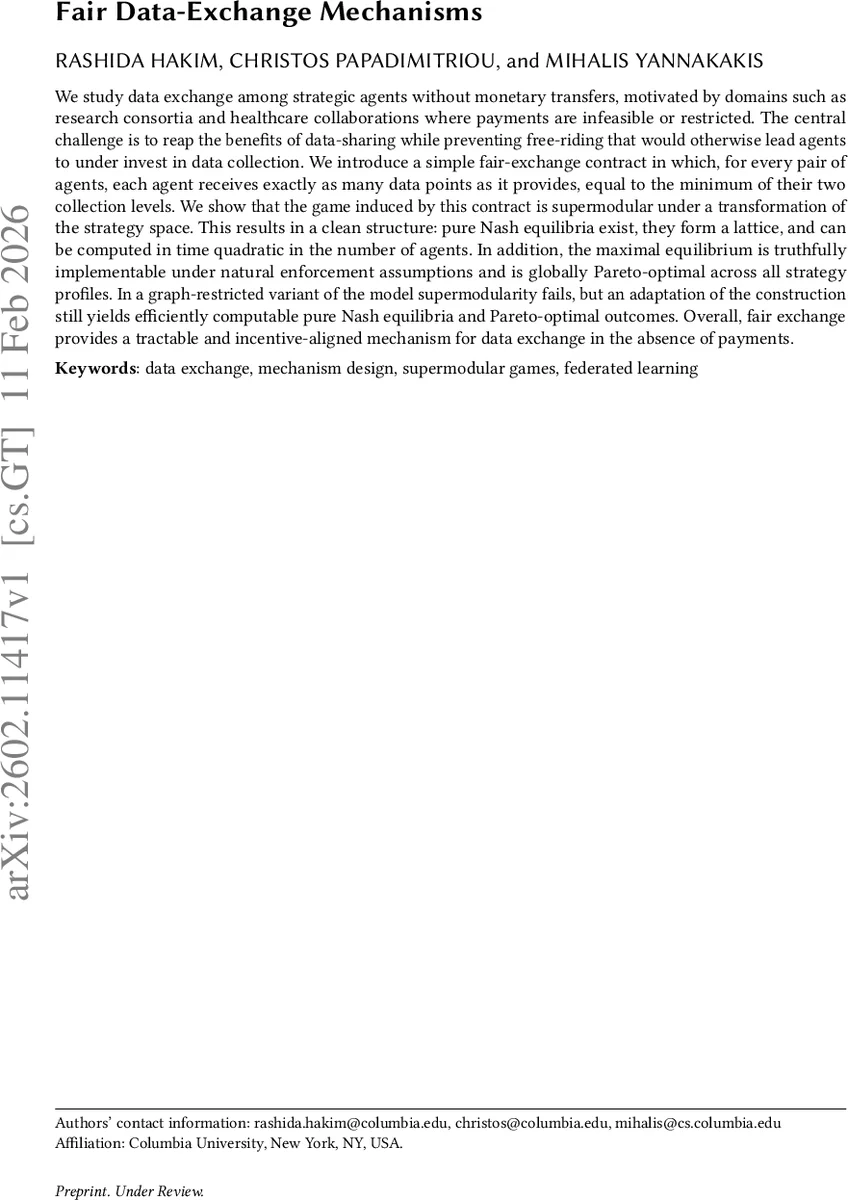 Fair Data-Exchange Mechanisms