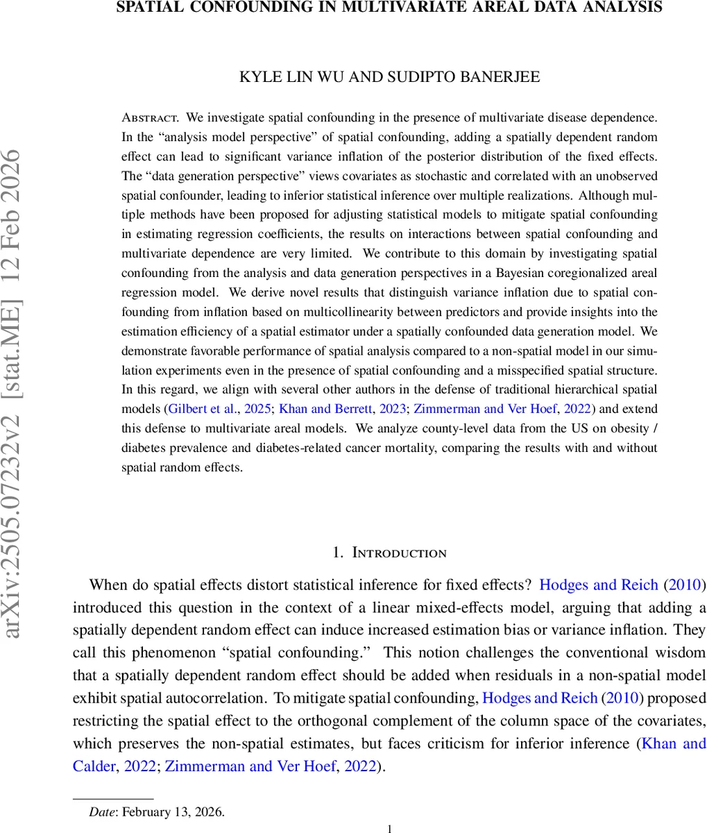 Spatial Confounding in Multivariate Areal Data Analysis