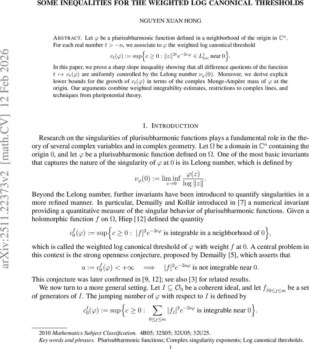 Some inequalities for the weighted log canonical thresholds