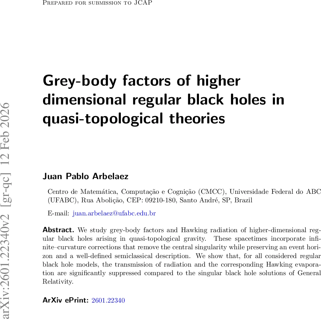 Grey-body factors of higher dimensional regular black holes in quasi-topological theories