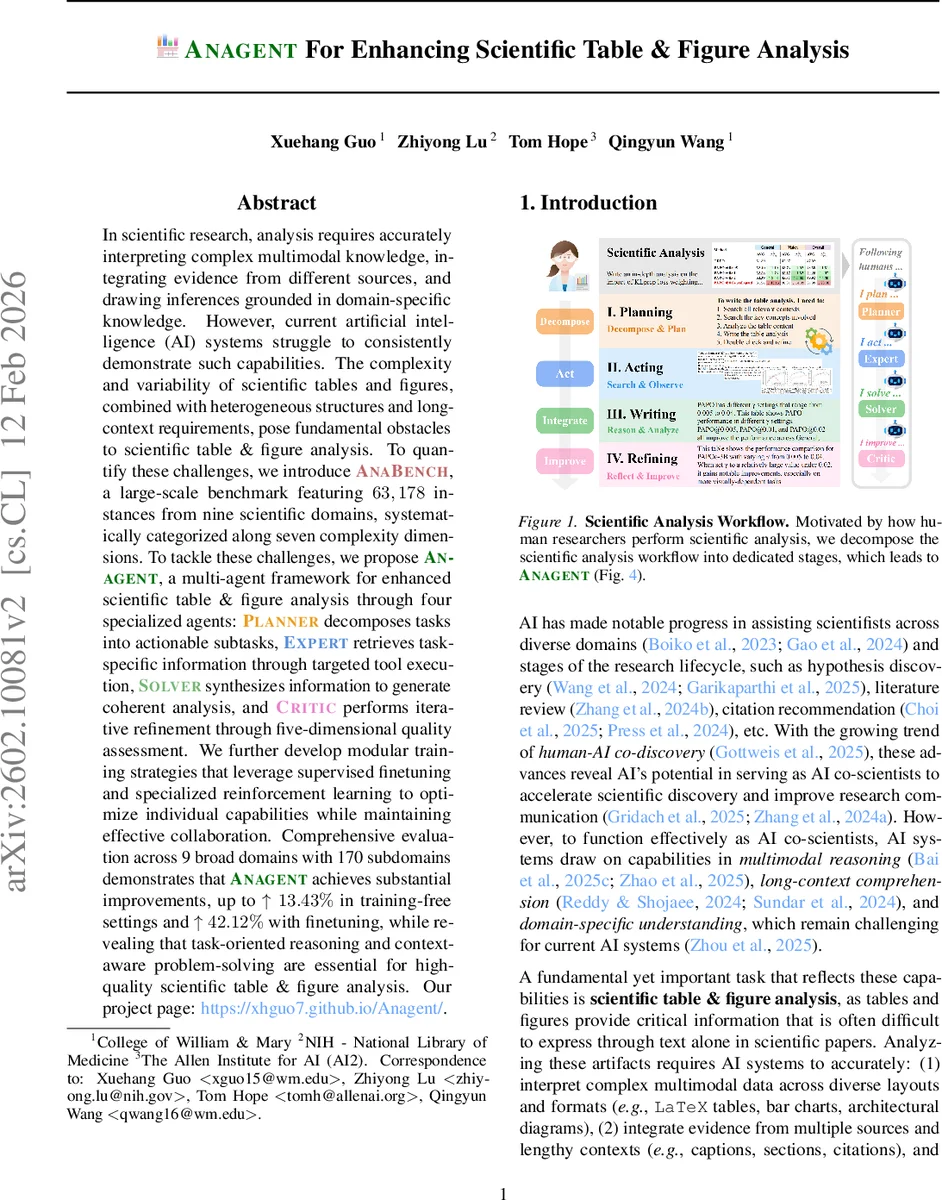 Anagent For Enhancing Scientific Table & Figure Analysis