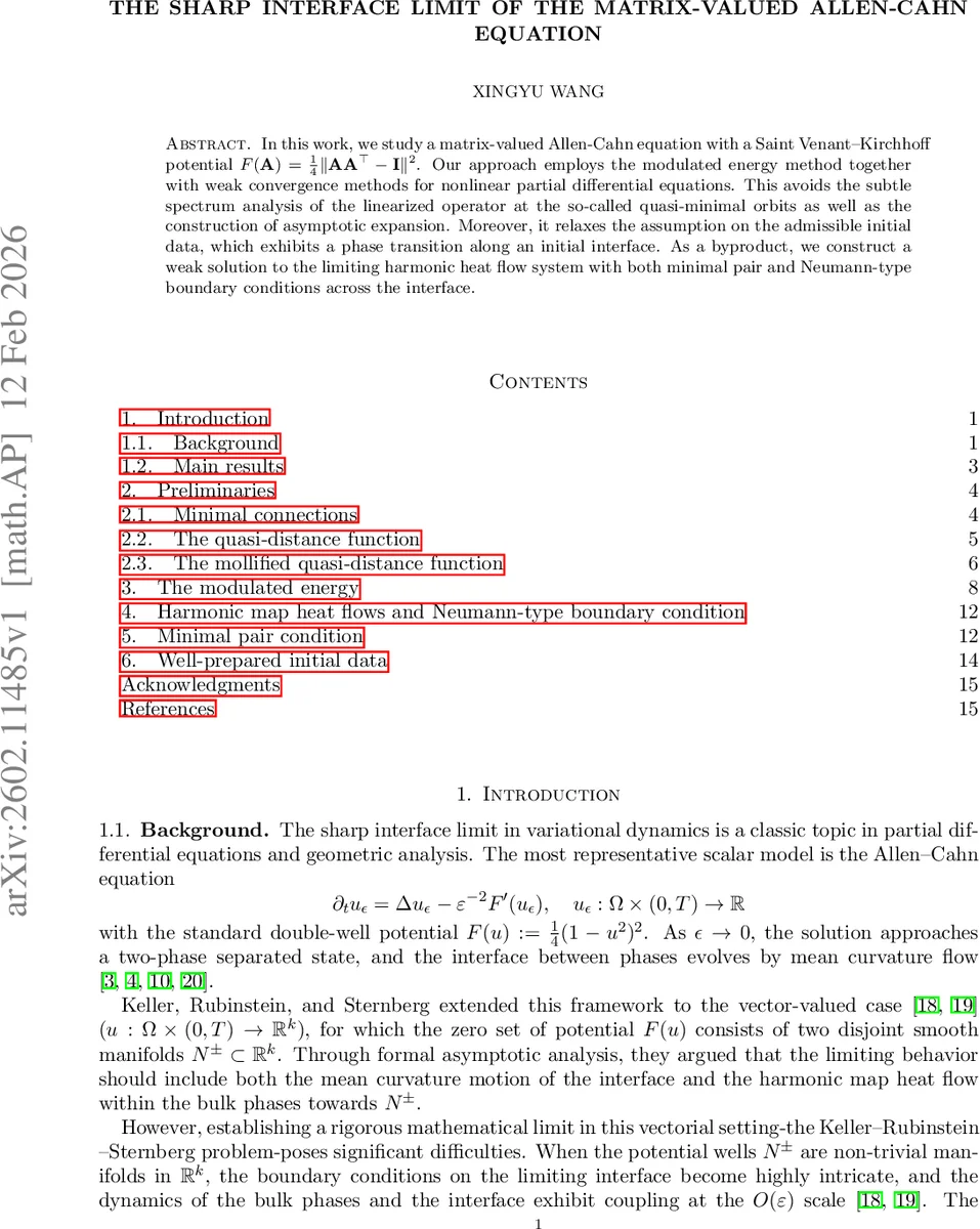 The sharp interface limit of the matrix-valued Allen-Cahn equation