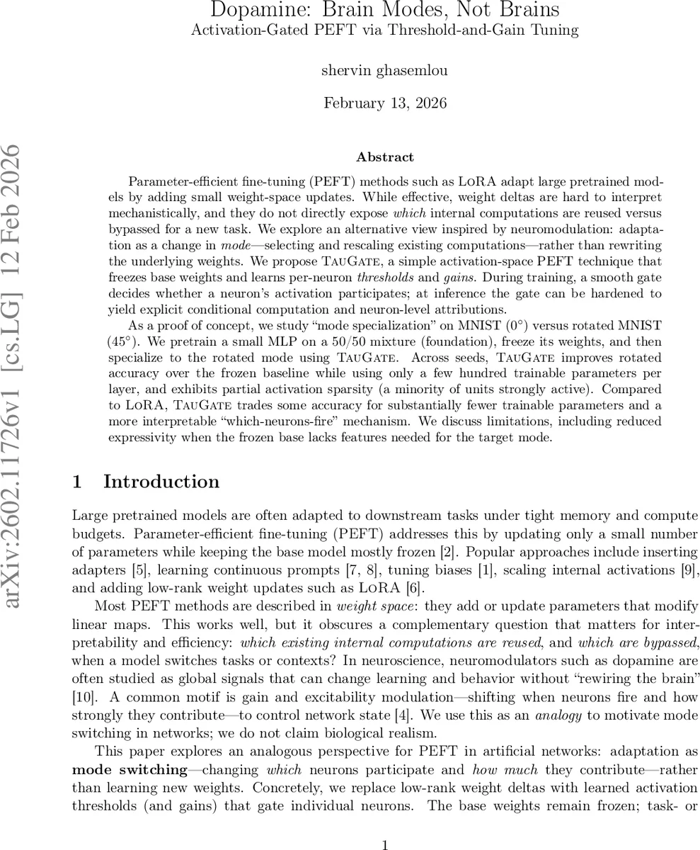 Dopamine: Brain Modes, Not Brains