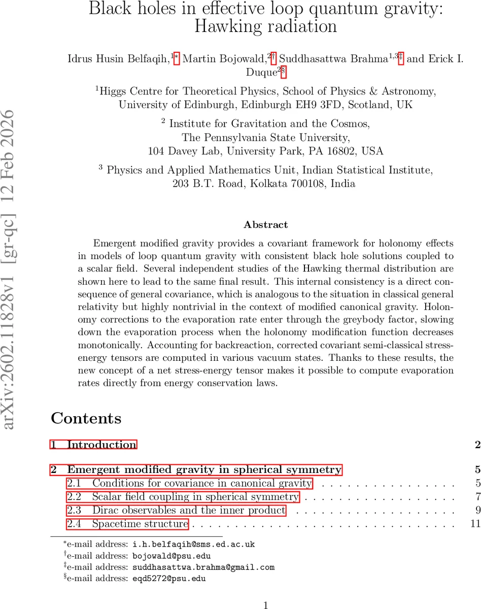 Black holes in effective loop quantum gravity: Hawking radiation
