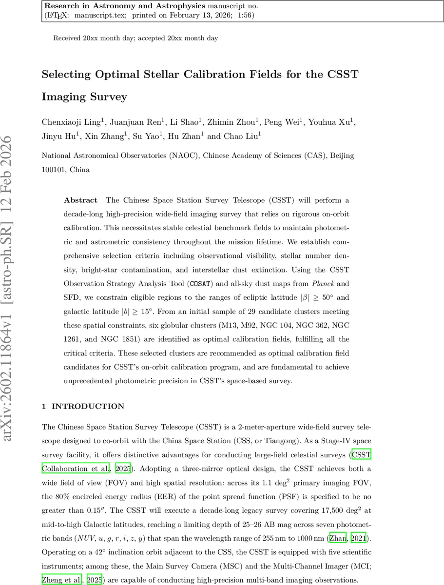 Selecting Optimal Stellar Calibration Fields for the CSST Imaging Survey