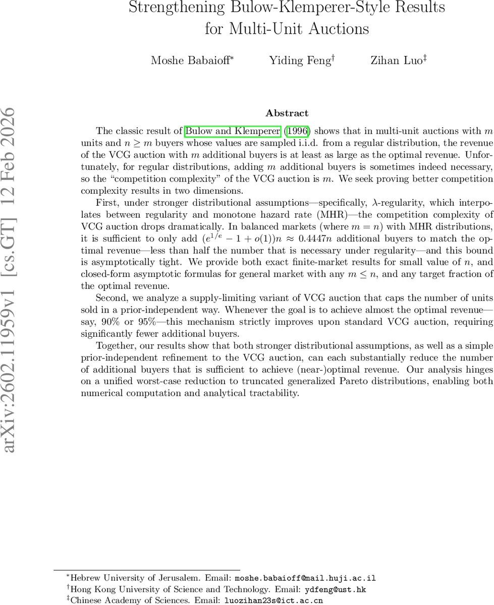Strengthening Bulow-Klemperer-Style Results for Multi-Unit Auctions