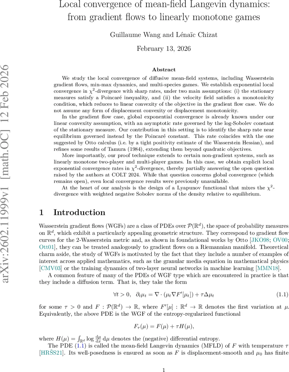 Local convergence of mean-field Langevin dynamics: from gradient flows to linearly monotone games