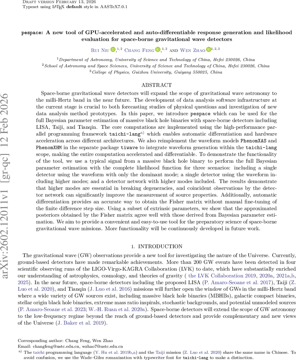 pespace: A new tool of GPU-accelerated and auto-differentiable response generation and likelihood evaluation for space-borne gravitational wave detectors