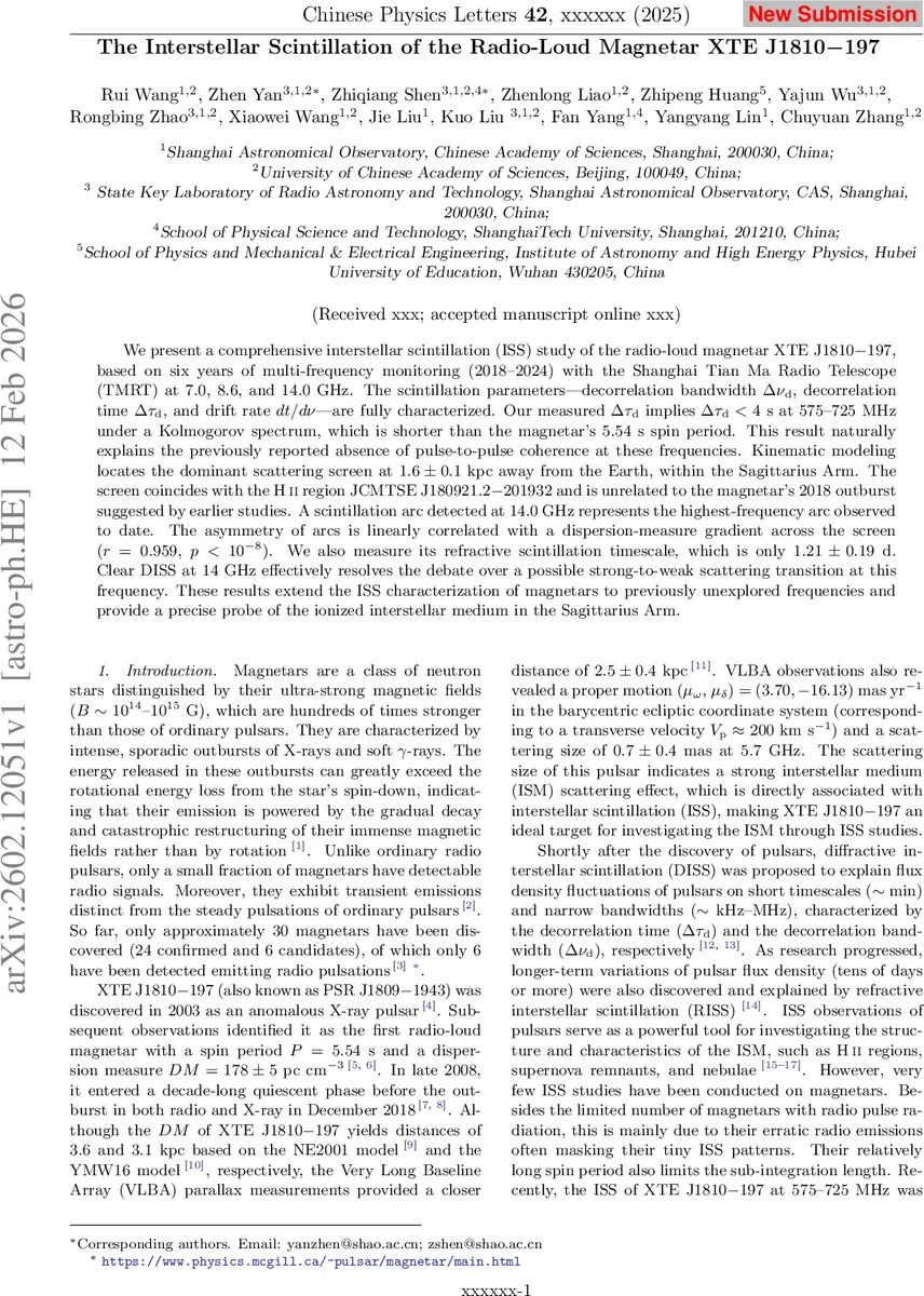 The Interstellar Scintillation of the Radio-Loud Magnetar XTE J1810-197