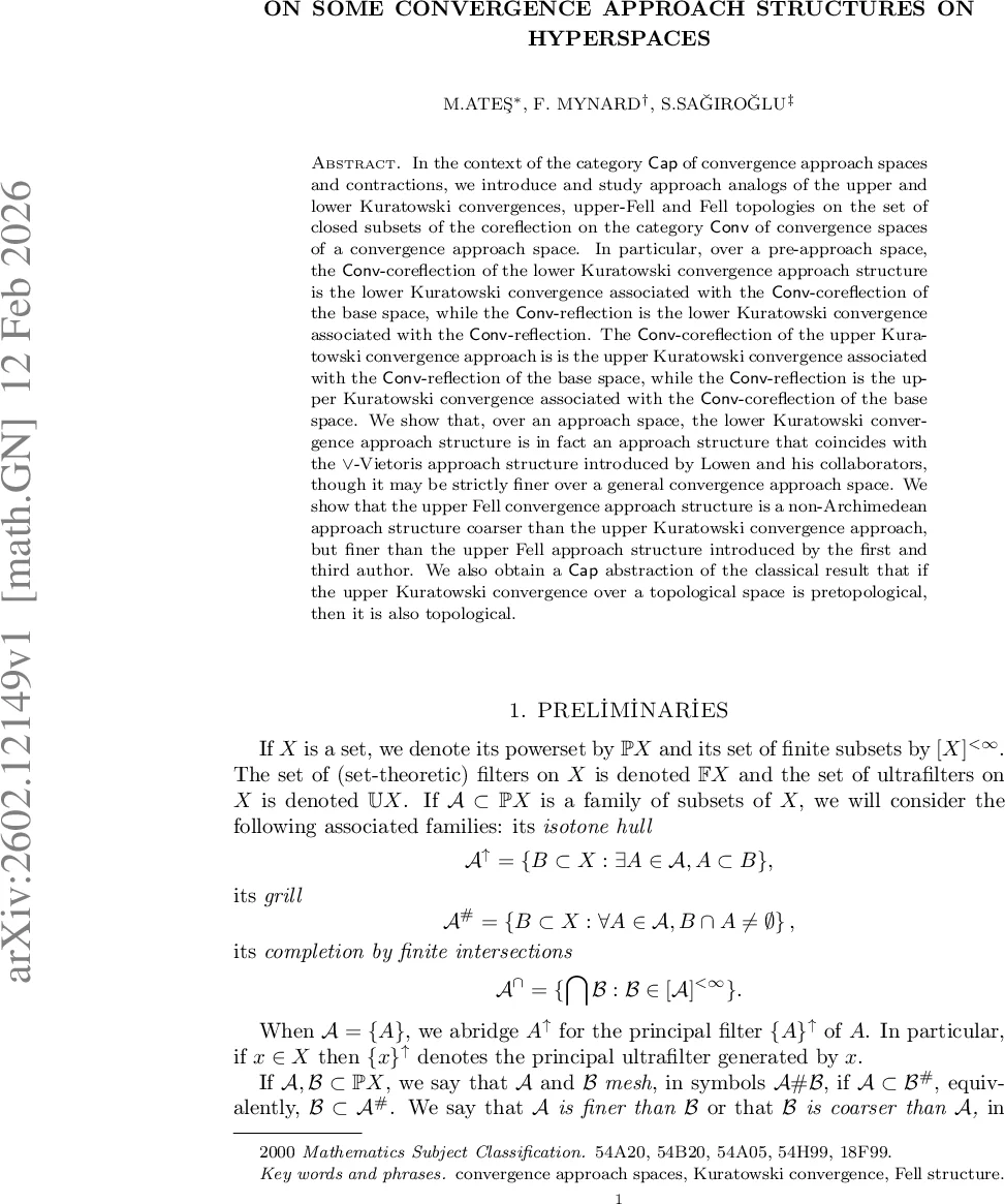 On some convergence approach structures on hyperspaces