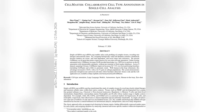 CellMaster: Collaborative Cell Type Annotation in Single-Cell Analysis