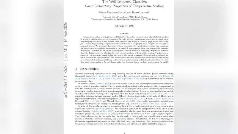 The Well-Tempered Classifier: Some Elementary Properties of Temperature Scaling