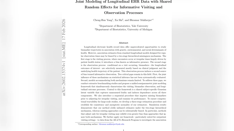 Joint Modeling of Longitudinal EHR Data with Shared Random Effects for Informative Visiting and Observation Processes