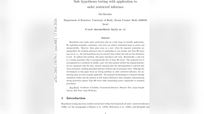 Safe hypotheses testing with application to order restricted inference