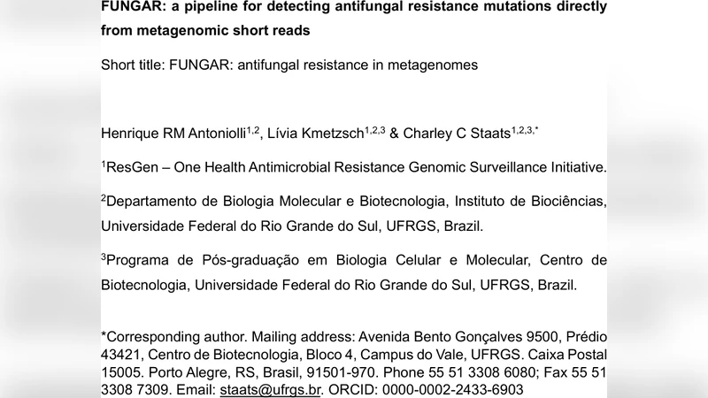 FUNGAR: a pipeline for detecting antifungal resistance mutations directly from metagenomic short reads