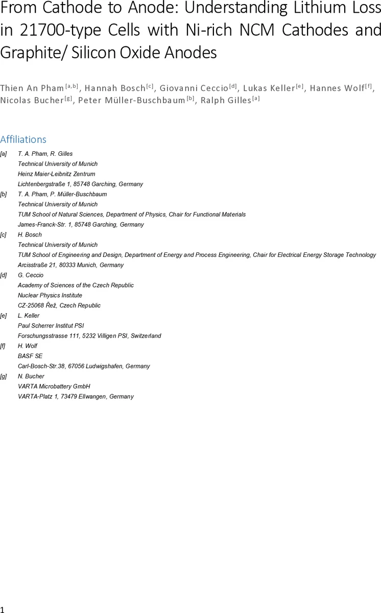 From cathode to anode: Understanding lithium loss in 21700-type Ni-rich NCM||Graphite-SiOx cells