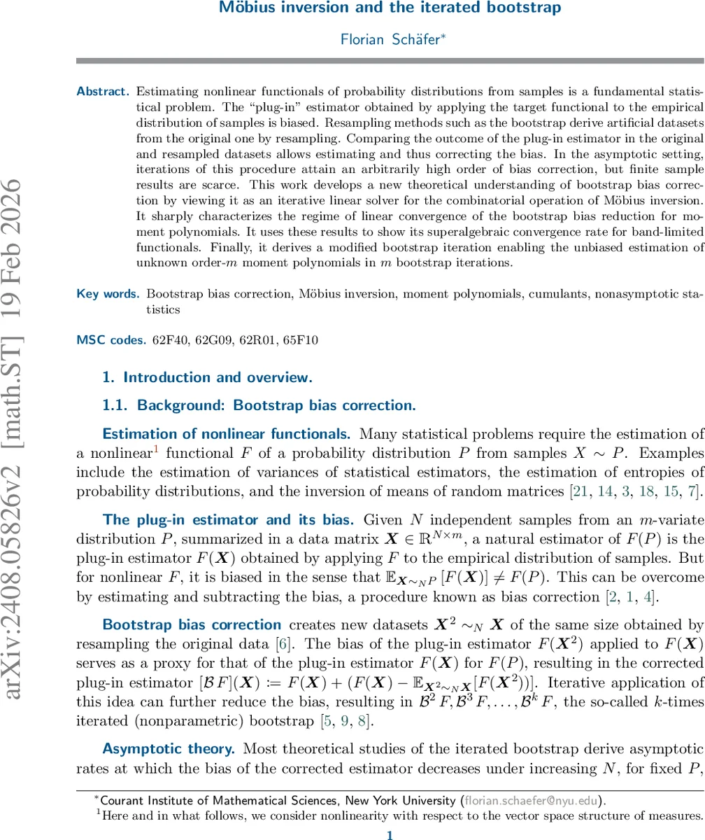Möbius inversion and the iterated bootstrap