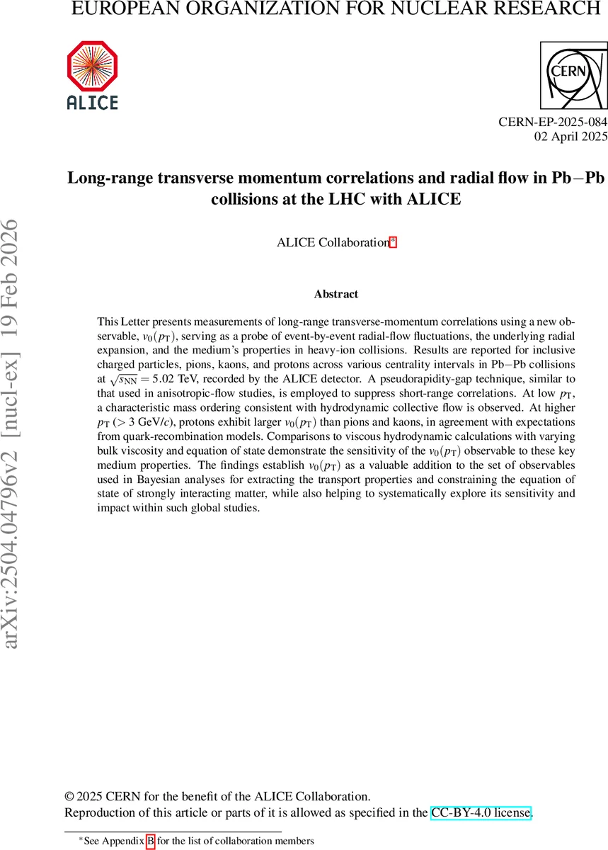 Long-range transverse momentum correlations and radial flow in Pb$-$Pb collisions at the LHC with ALICE