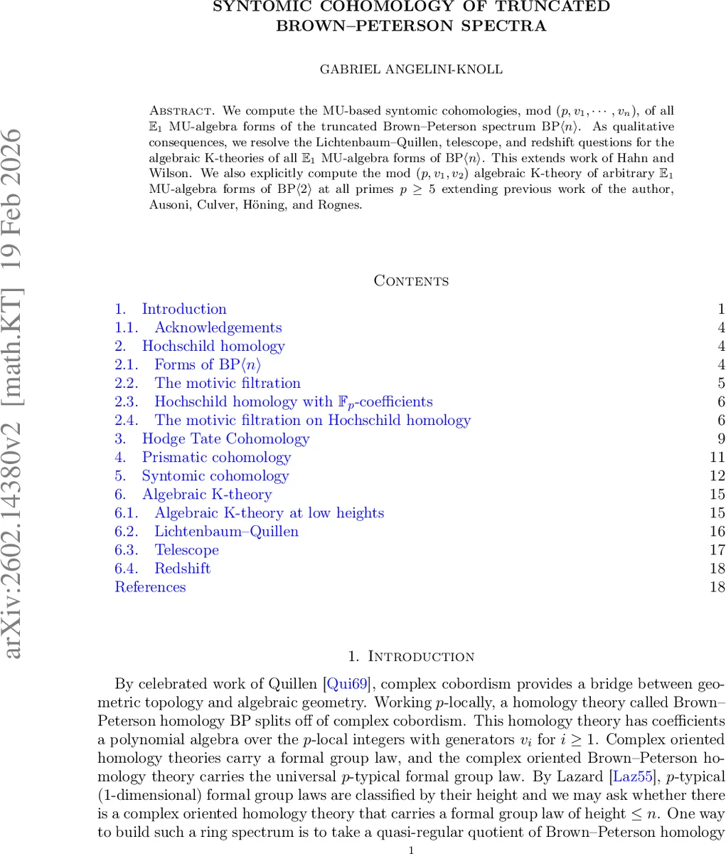 Syntomic cohomology of truncated Brown--Peterson spectra
