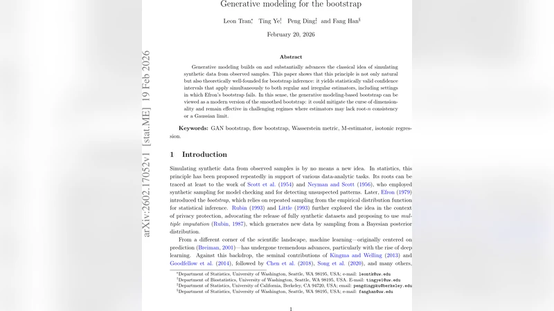Generative modeling for the bootstrap
