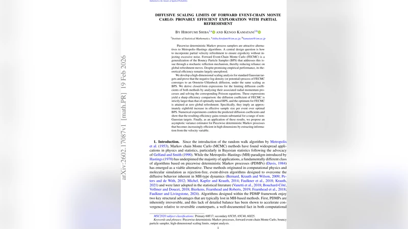 Diffusive Scaling Limits of Forward Event-Chain Monte Carlo: Provably Efficient Exploration with Partial Refreshment