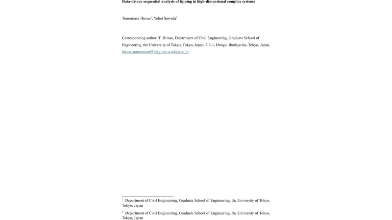 Data-driven sequential analysis of tipping in high-dimensional complex systems