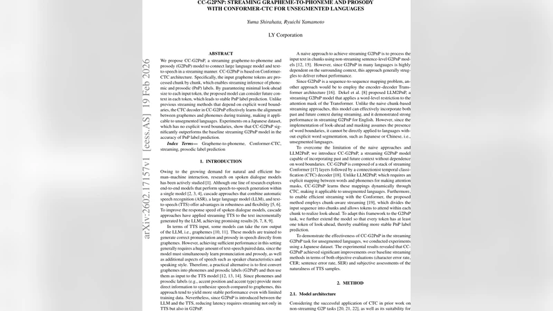 CC-G2PnP: Streaming Grapheme-to-Phoneme and prosody with Conformer-CTC for unsegmented languages
