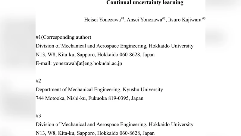 Continual uncertainty learning