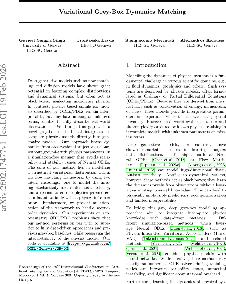 Variational Grey-Box Dynamics Matching