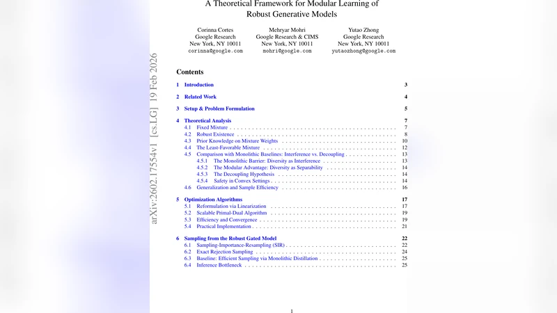 A Theoretical Framework for Modular Learning of Robust Generative Models