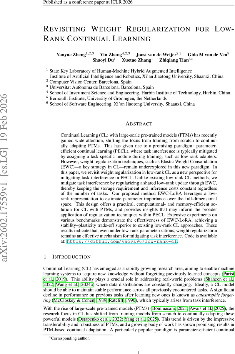 Revisiting Weight Regularization for Low-Rank Continual Learning