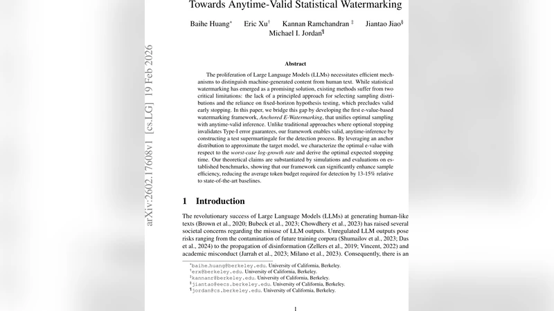 Towards Anytime-Valid Statistical Watermarking
