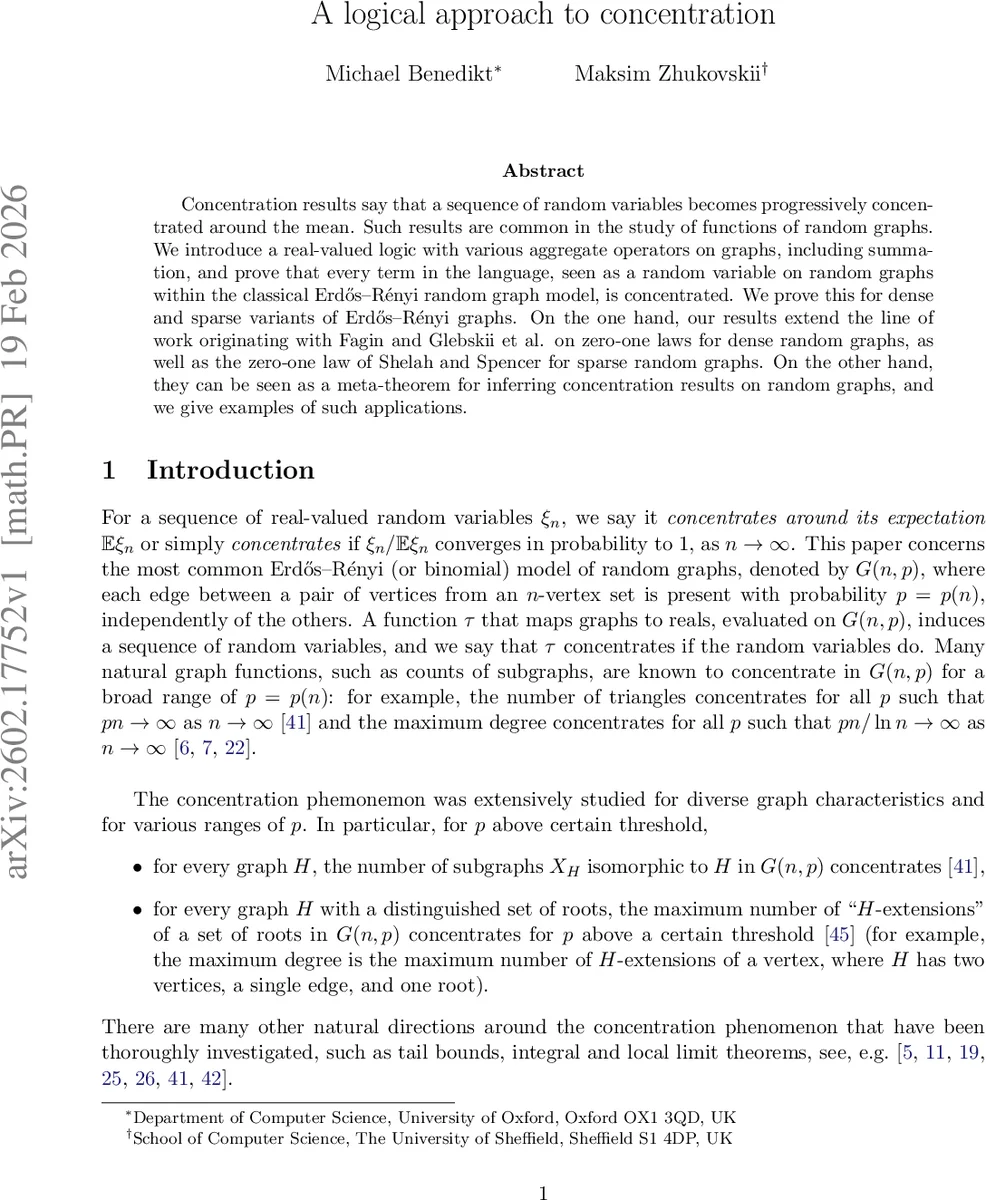 A logical approach to concentration