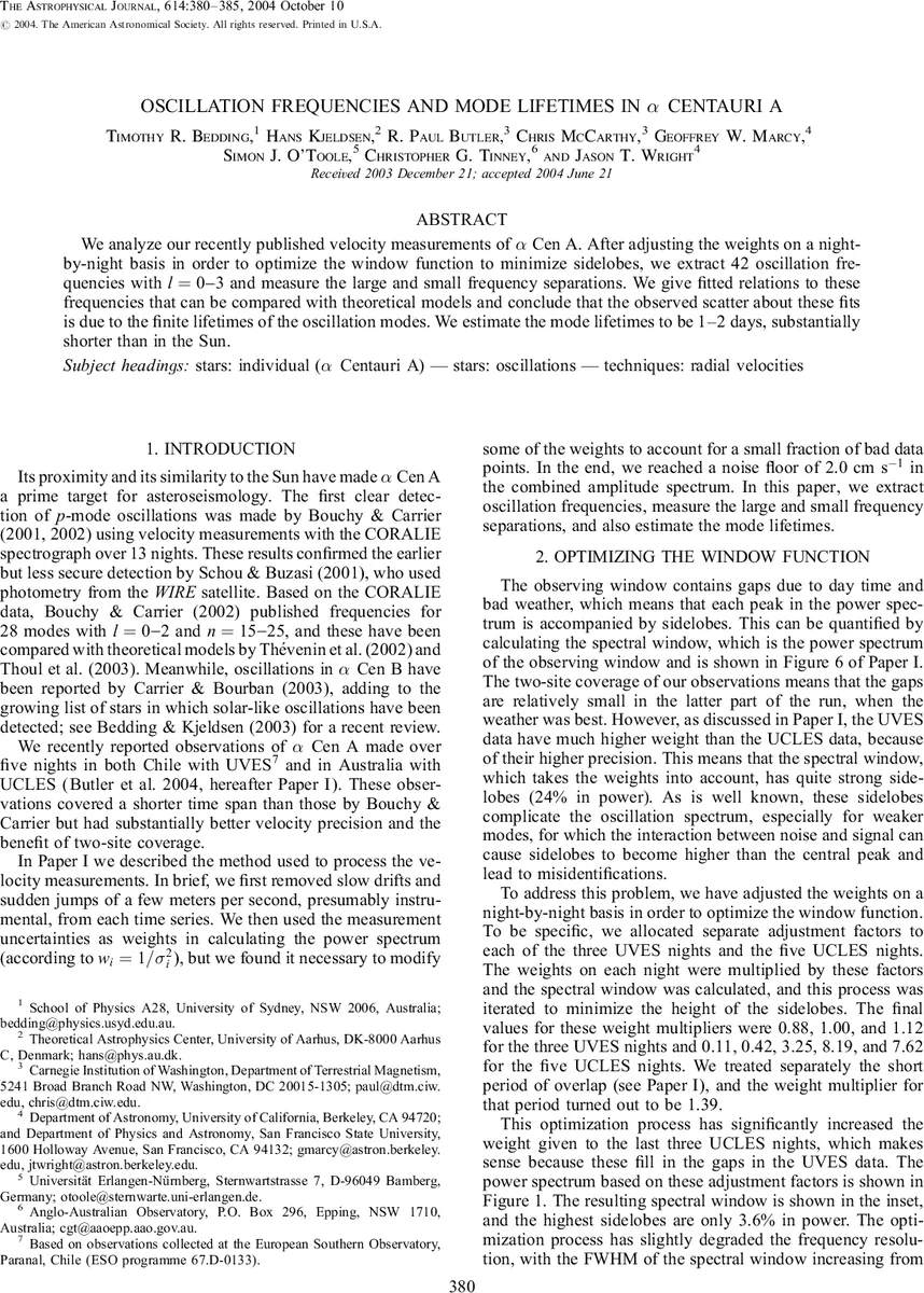 Oscillation frequencies and mode lifetimes in alpha Centauri A