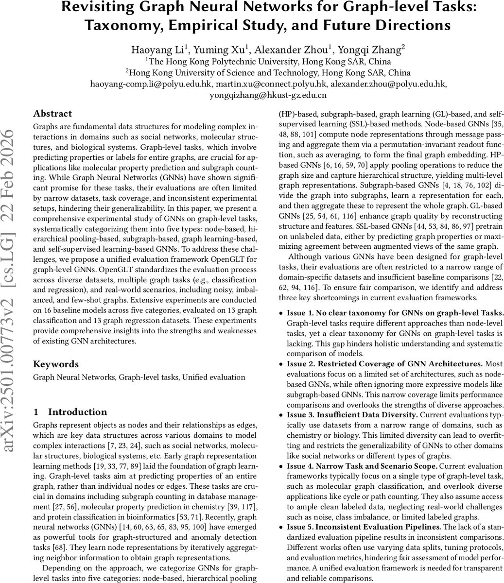 Revisiting Graph Neural Networks for Graph-level Tasks: Taxonomy, Empirical Study, and Future Directions