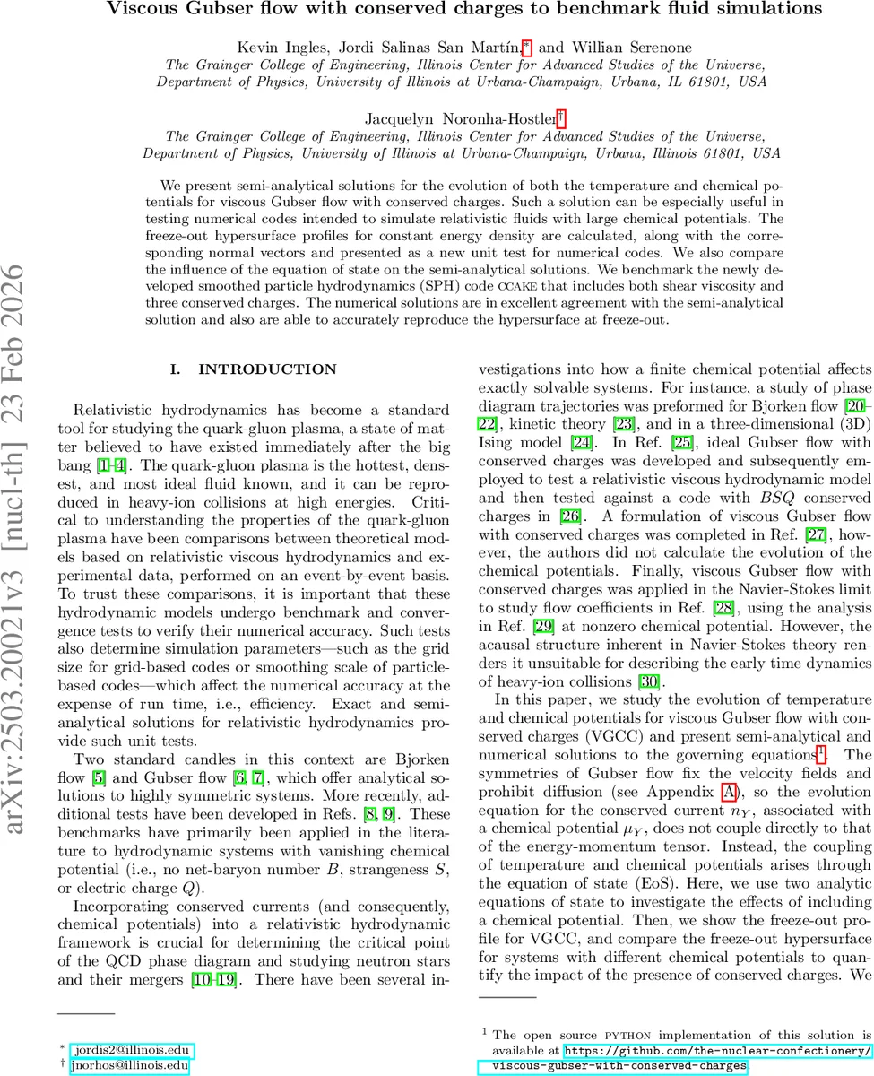 Viscous Gubser flow with conserved charges to benchmark fluid simulations