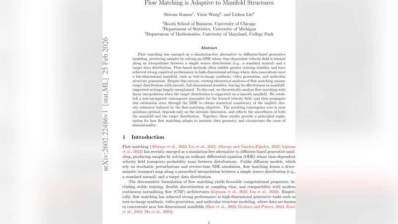 Flow Matching is Adaptive to Manifold Structures