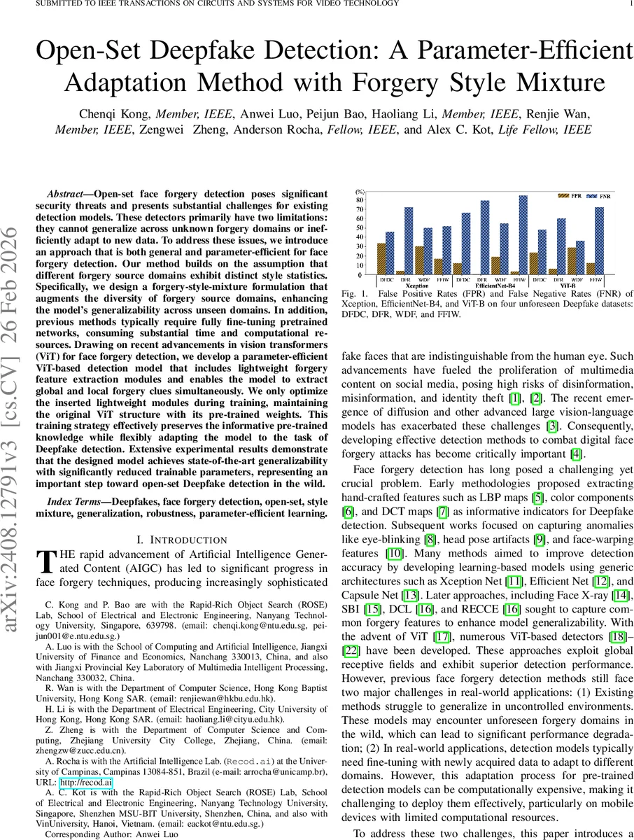 Open-Set Deepfake Detection: A Parameter-Efficient Adaptation Method with Forgery Style Mixture